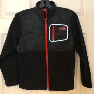 Youth northface black and red lightweight fleece